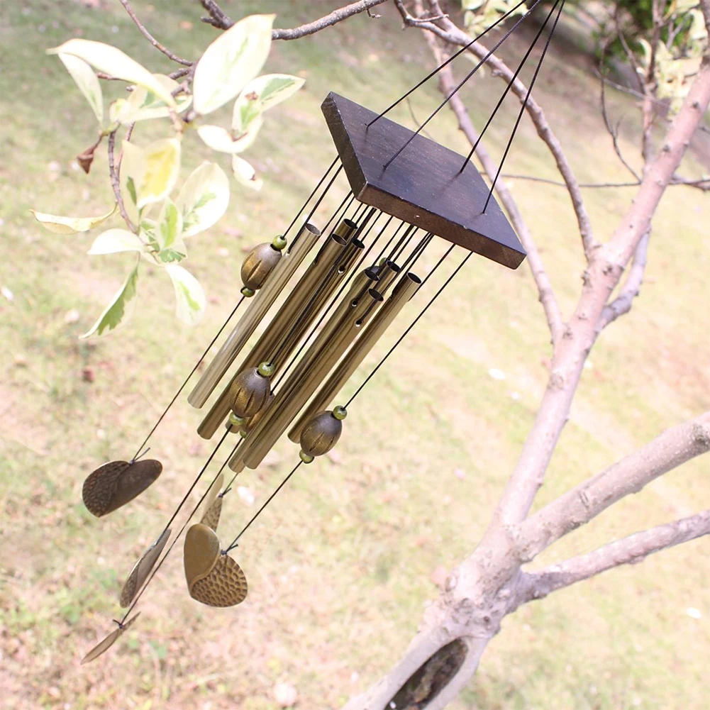 Antique Amazing Grace Wind Chimes ลานกลางแจ้งสวนไม้ไผ่หลอด Bells ทองแดงโบราณ Windchime หน้าต่างแขวนตกแต่งบ้าน