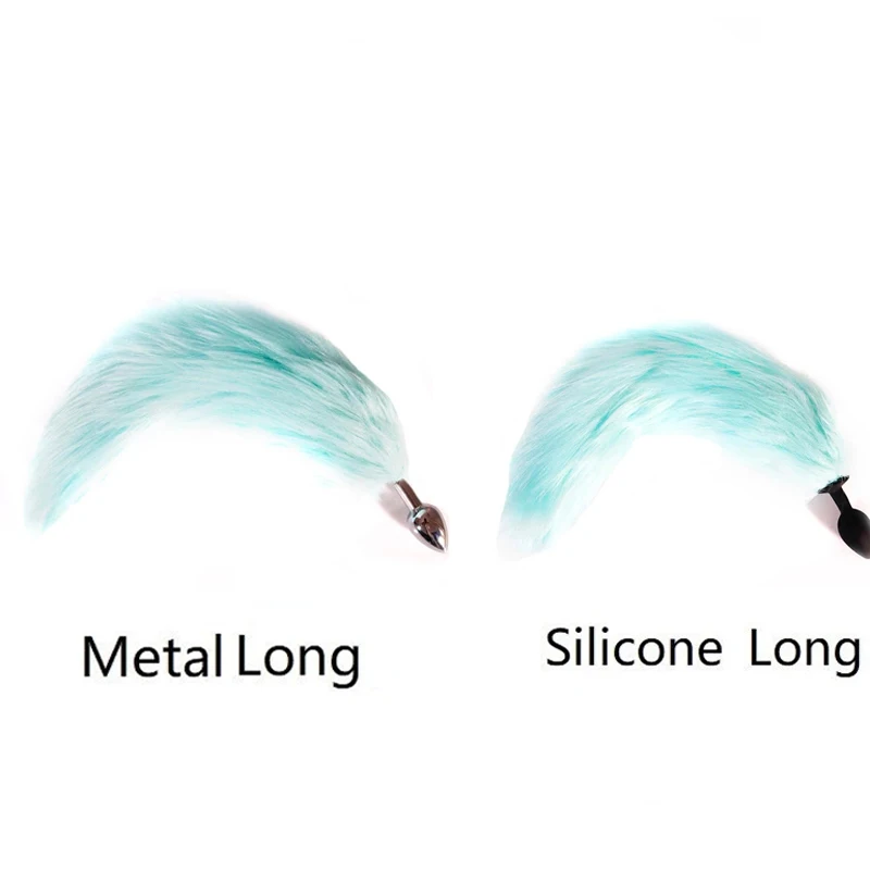 Lichtgevende licht fox tail Metal siliconen anale kralen butt plug erotische gay BDSM cosplay party game insert Anus Sex toy voor paar