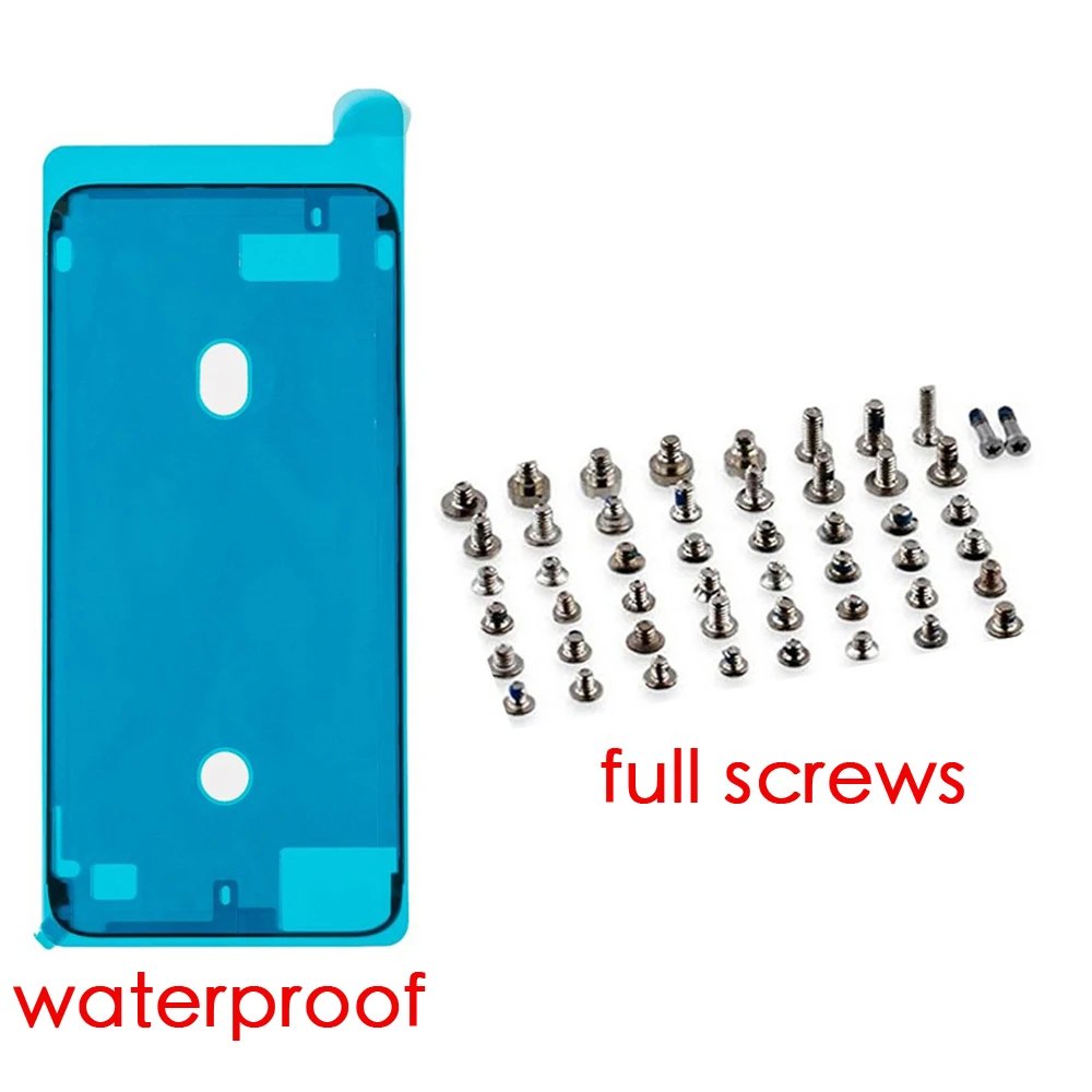 Full Set Screws Replacement For iPhone 7 8 Plus X XR XS 11 12 Mini Pro Max Include Bottom Screw And Waterproof Tape