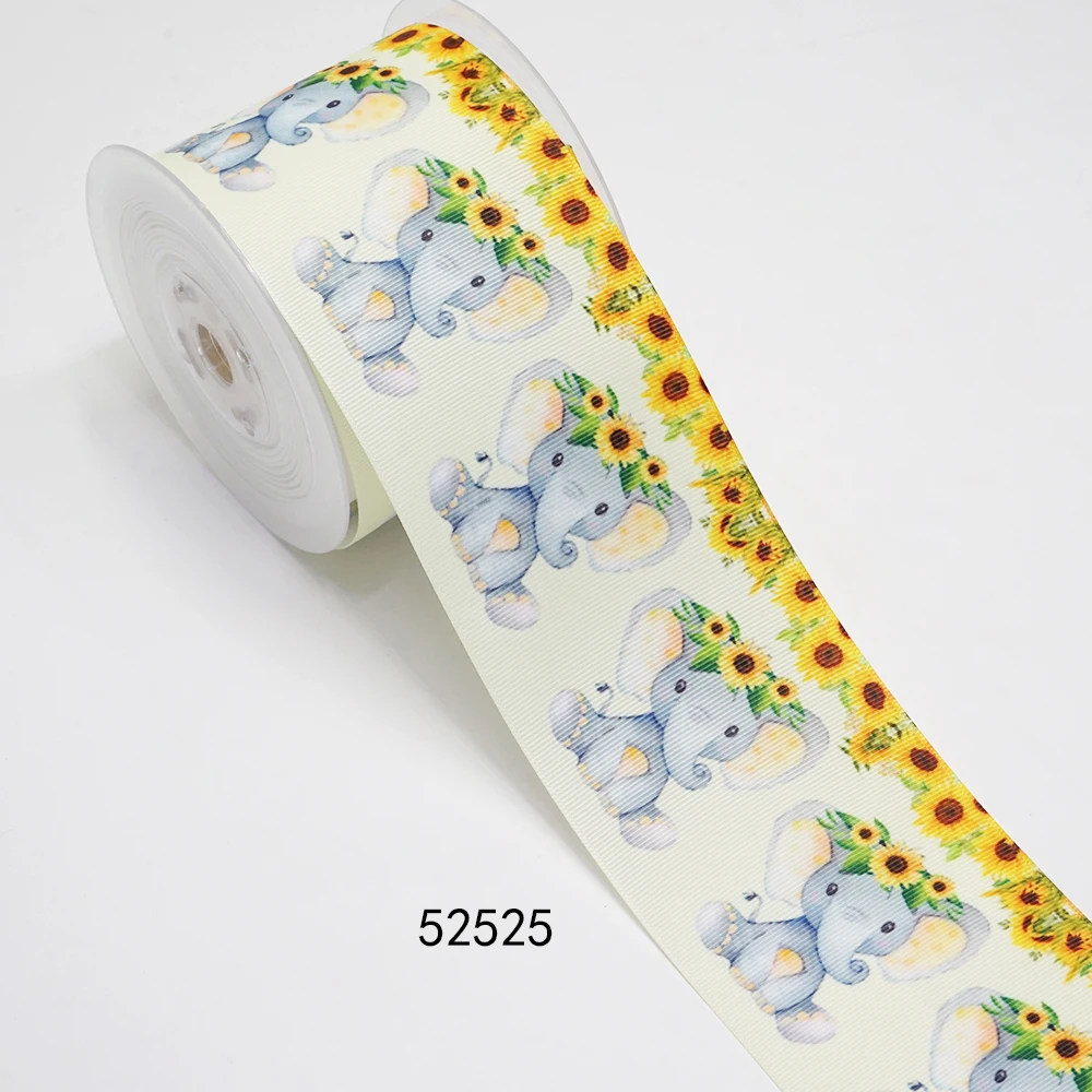 DIY Cartoon Elephant Printed Grosgrain Ribbon For Craft Supplies Sewing Accessories 5 Yards, Planar Resins Mold 10 Pieces. 52522