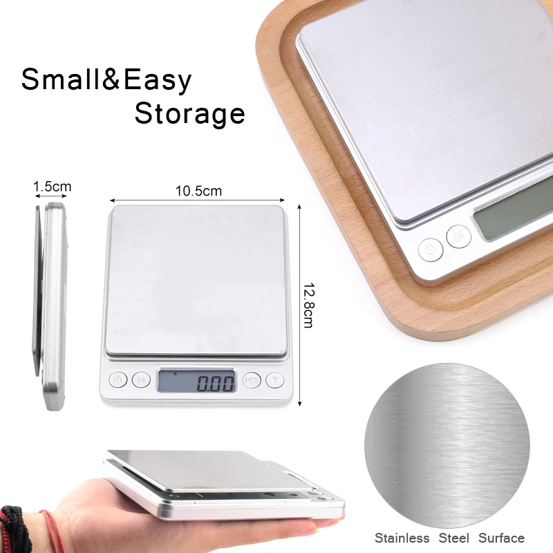 FAIS DU 1000g/2000g/3000g LCD Display Electronic Digital Scales Kitchen Jewelry Weight Scales Kitchen Accessory Cooking tools