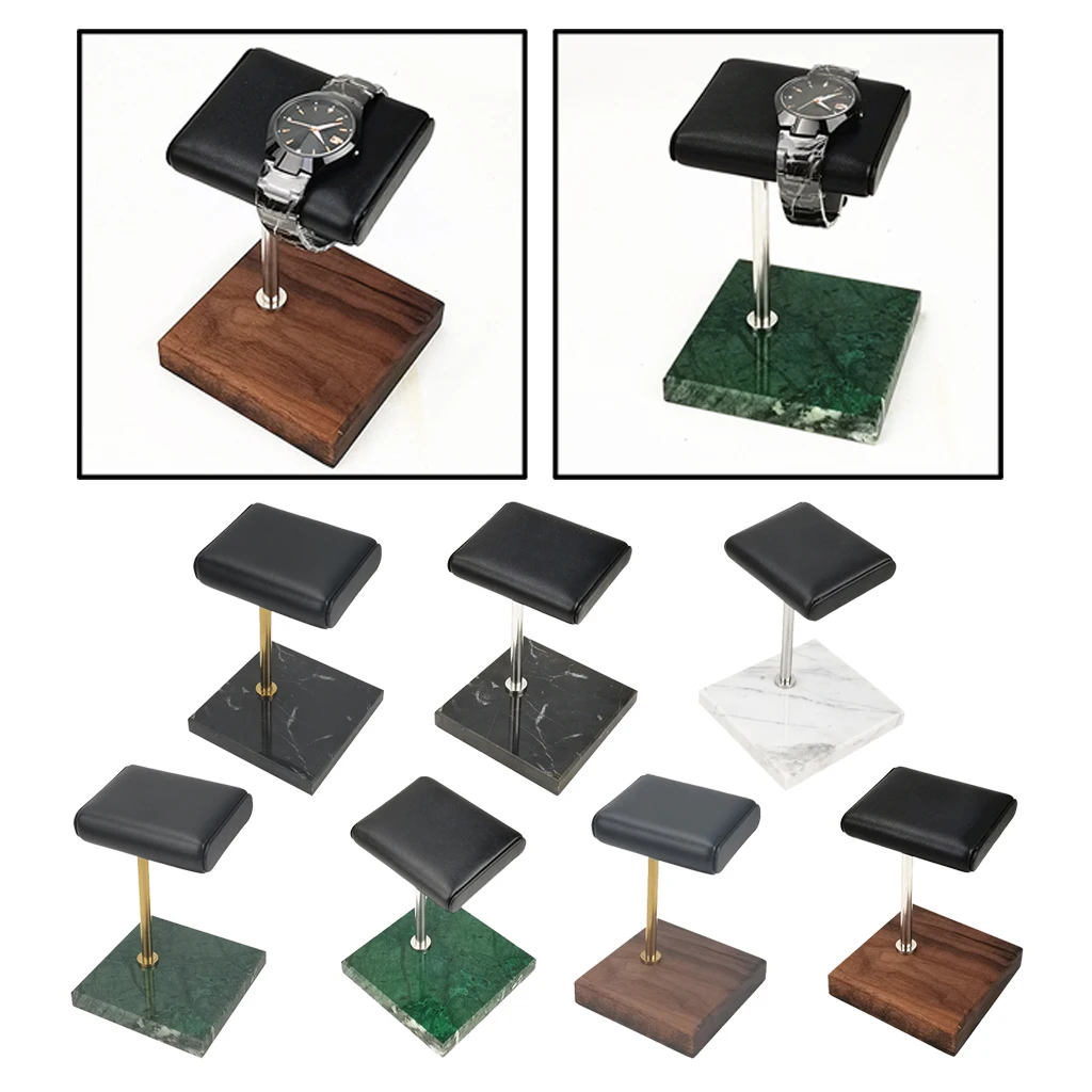 แบบพกพาPUหนังและนาฬิกาหินอ่อนขาตั้งสร้อยข้อมือกำไลข้อมือHandcraftedจอแสดงผลเครื่องประดับStoreนาฬิกาของคุณ