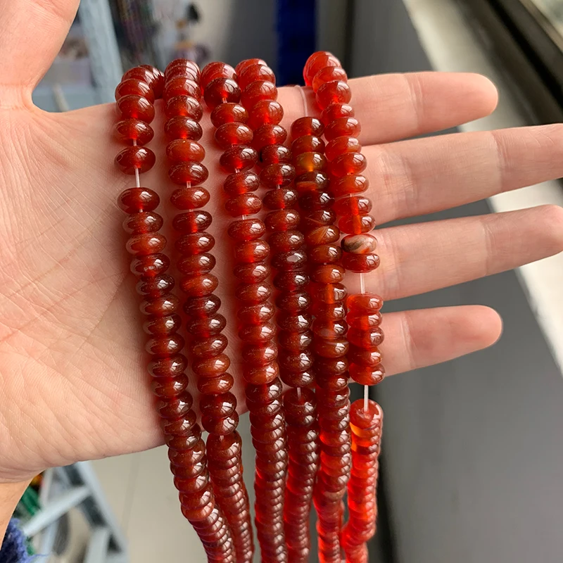 High Quality Natural Stone Bead Rondelle Shape Loose Spacer Abacus Quartz Beads For Handmade Jewelry Bracelet Necklace DIY
