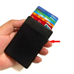 Slim RFID Fashion Pop-up Push Button Card Case With Elasticity Pouch Anti-theft Creative Smart Wallet  New Name Card Holder