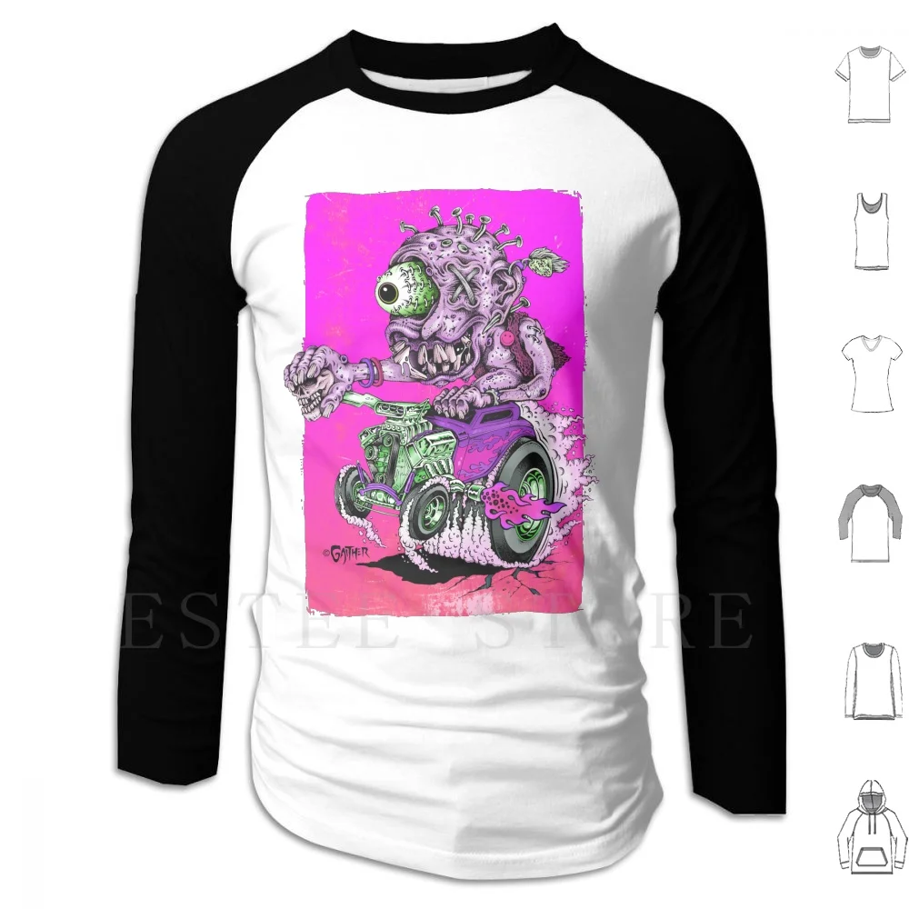 Hot Rod Nail Head V Hoodie Long Sleeve Hod Rod Nail Head Engine Wheels Bracelet Skull Shrunken Head Pink Pipe Fire Flames