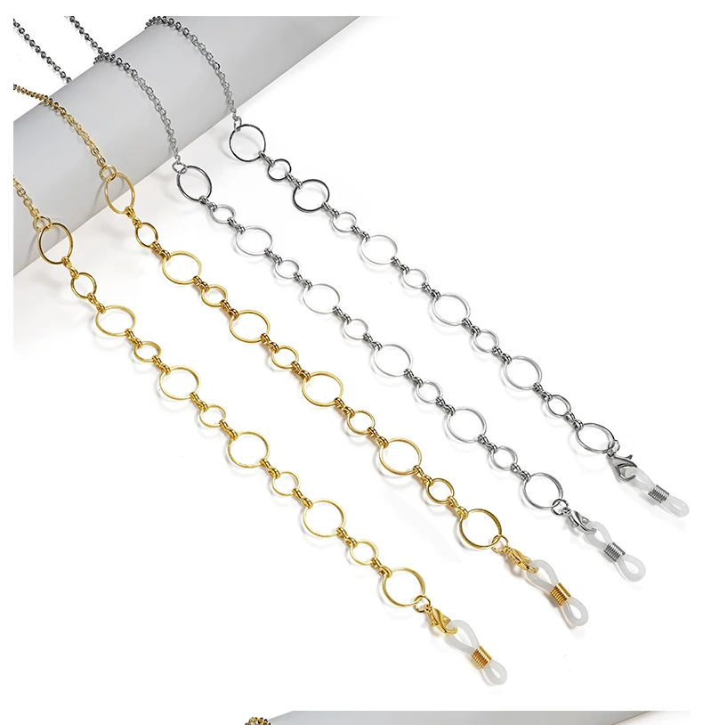 Chichain Damen-Brillenketten aus Metall, schicke Sonnenbrillen-Metallhalskette für Damen, modische Brillen-Halskette für Damen – Detail 4