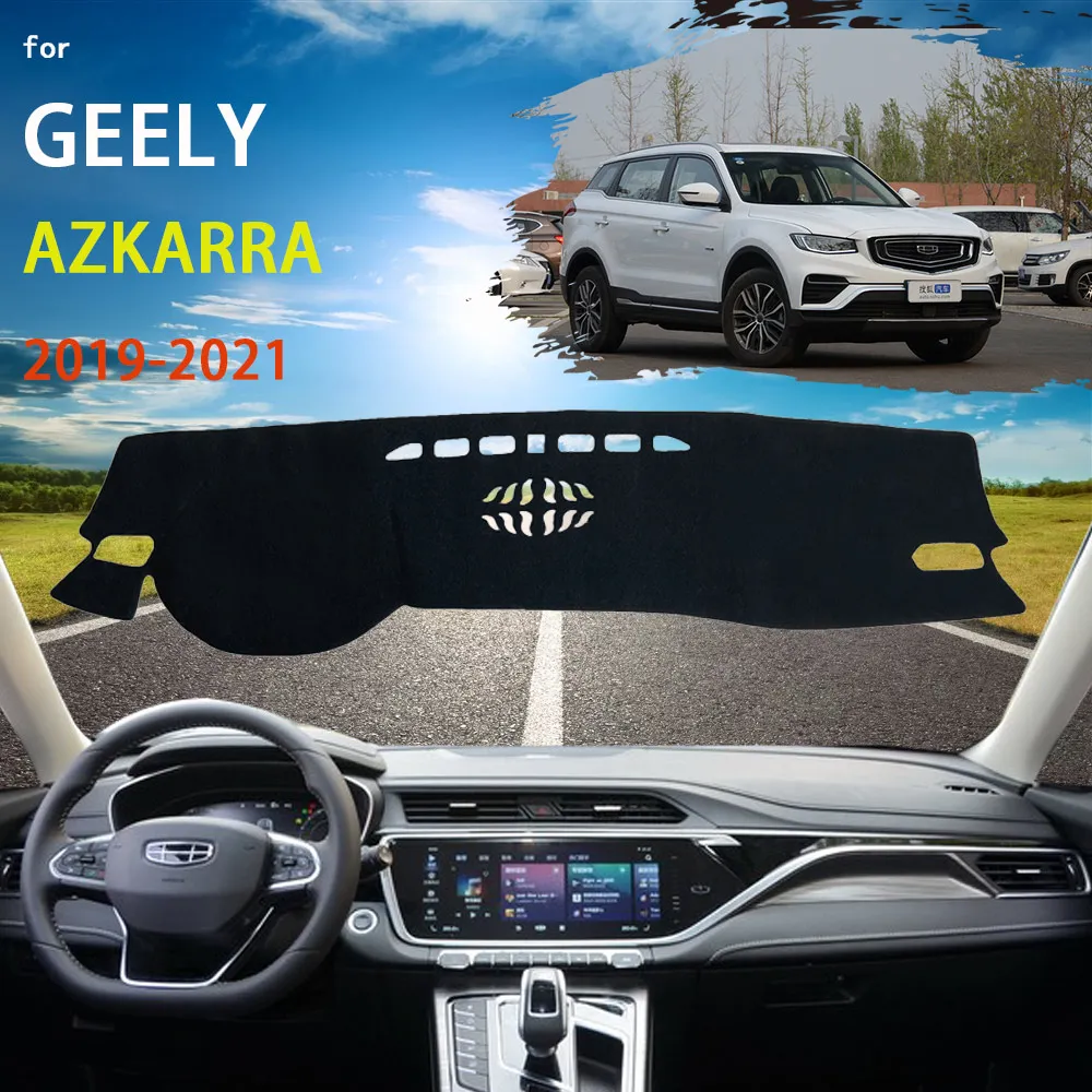 Car Dashboard Cover Dash Mat for Geely Azkarra Boyue Pro 2019 2020 2021 Pad Sunshade Cushion Nonslip Anti-UV Sun Rug Accessories