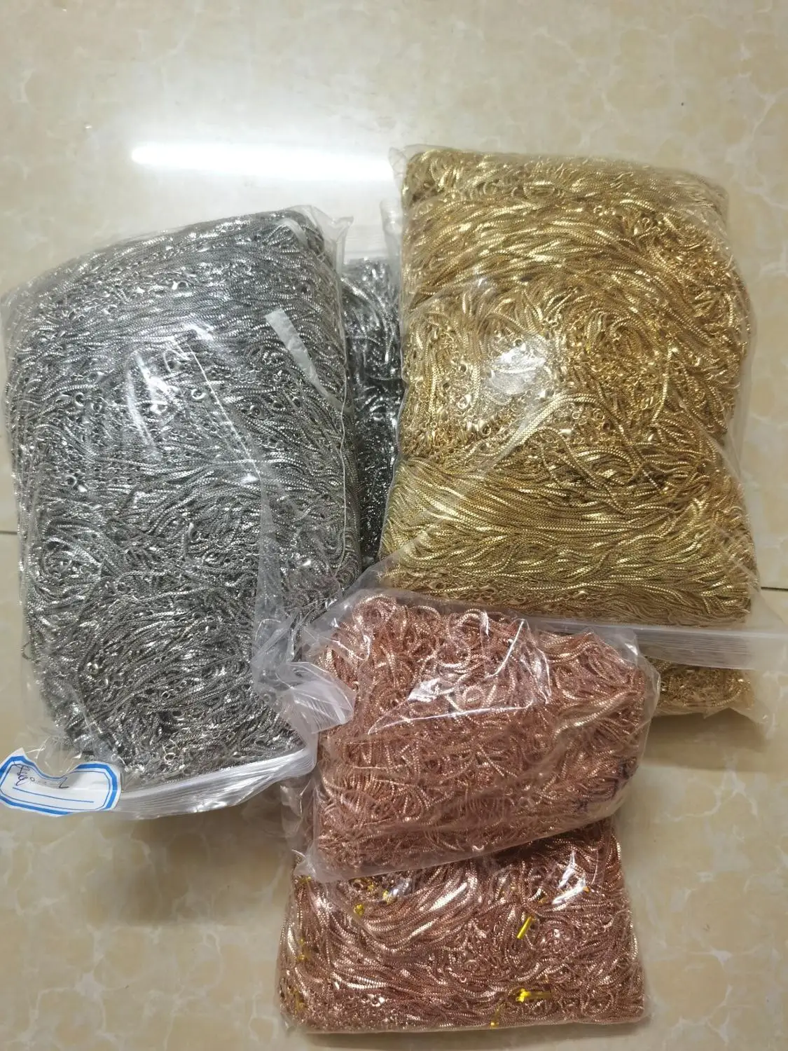 Nidin Top Quality Copper Zircon 3 Colors Chains Extended Extension Necklace For Jewelry Link Making Findings Wholesale