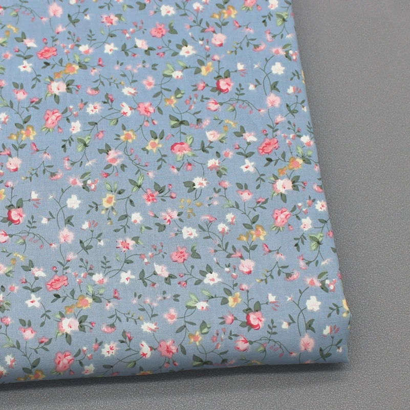 Pastoral Small Floral Printed Cotton Poplin Liberty Fabric Thin Muslin Sewing Accessories By Half Meter