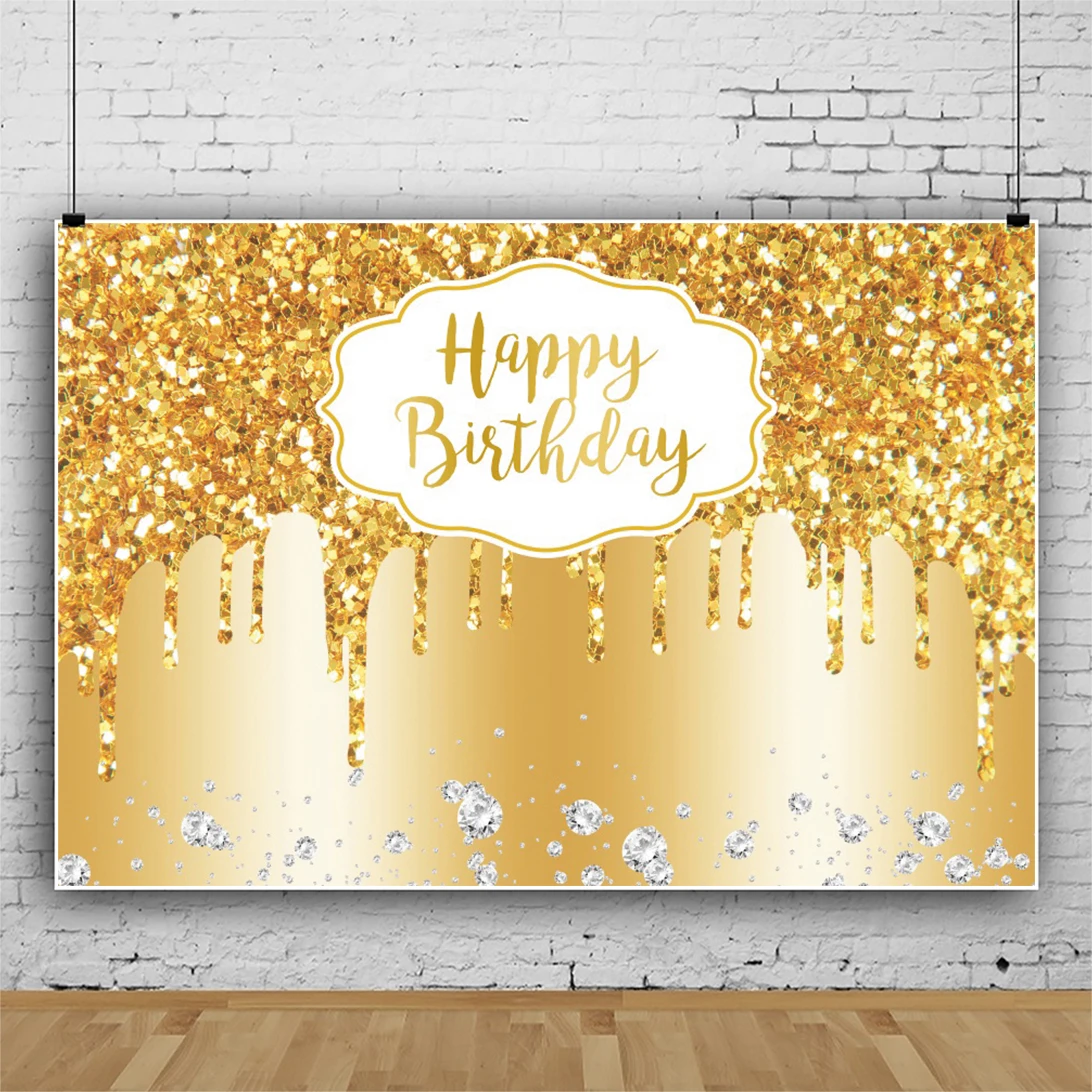 Laeacco Gold Glitter Fantasy Photography Backdrop Dreamy Light Bokeh Wedding Newborn Baby Birthday Party Background Photo Studio