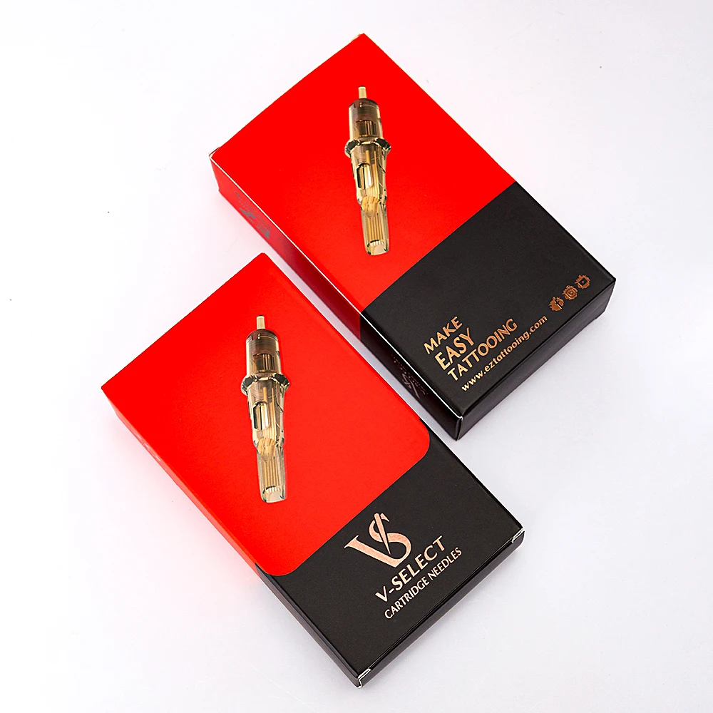 EZ V-Select Tattoo Cartridge Needles #08 0.25mm bugpin Curved Magnum Round Magnum Disposable Tattoo Needle Supplies 20pcs/Box
