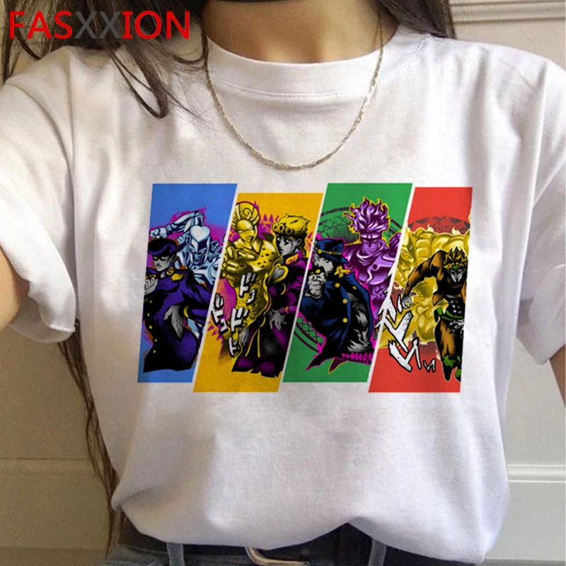 Jojo Bizarre Adventure T Shirt Men Japanese Anime Summer T-shirt Kawaii Jojo Graphic Tshirt Cute Unisex Manga 90s Top Tees Male