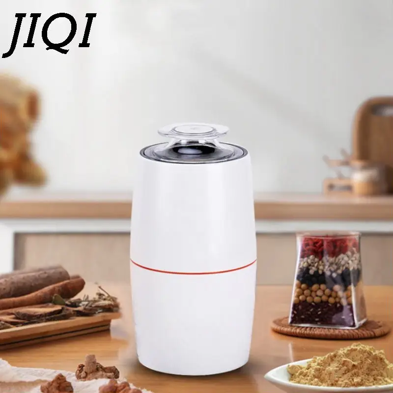 JIQI Electric Stainless Steel Coffee Bean Herbs Nuts Grinder Home Grinding Milling Machine Rapid Coffee Mill Crusher Accessories