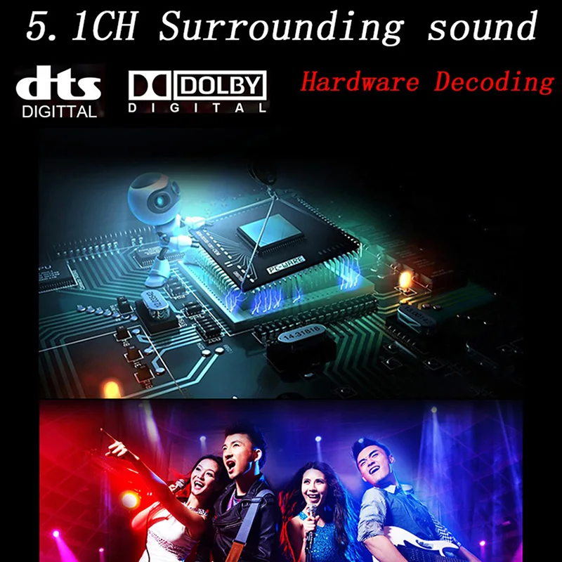 وحدة فك ترميز الصوت HD915 ، كابل HDMI 5.1CH ، محول SPDIF ARC ، Bluetooth 5.0 ، DAC ، DTS ، AC3 ، FLAC ، APE ، 4K * 2K