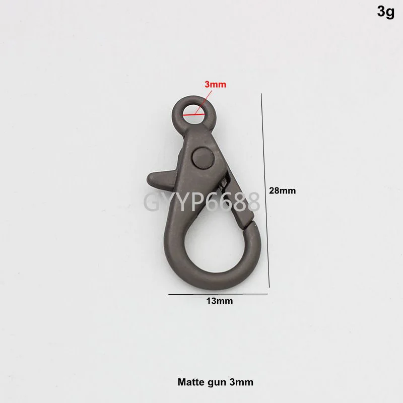 10-30-100 pieces 6 style matte gun color snap hook for shoulderbag swivel clasp hooks purse accessories