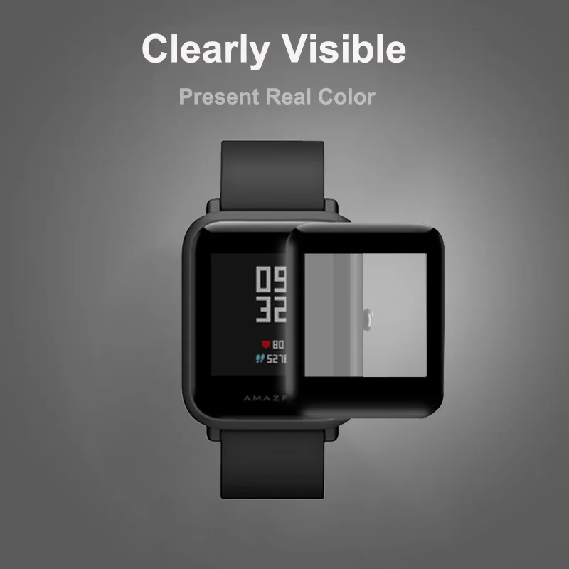 Amazfit Bip Film For Xiaomi Amazfit bip S Glass Screen Protectors Fiberglass ultra-thin Protective Full Cover HD For Accessories