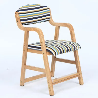 Siège réglable en bois massif pour enfants, chaise d'étude à dossier, chaise d'école primaire, chaise d'écriture à domicile, Dotomy
