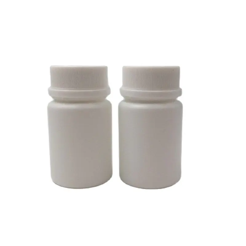 52pcs/lot 50cc HDPE Tamper proof Capsules Bottle Plastic White Bottle