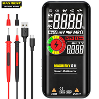 MAXRIENY Digital Multimeter A10 S11 9999 Smart DC AC Voltage Capacitor Ohm Diode NCV Hz Tester DMM with Rechargeable Battery