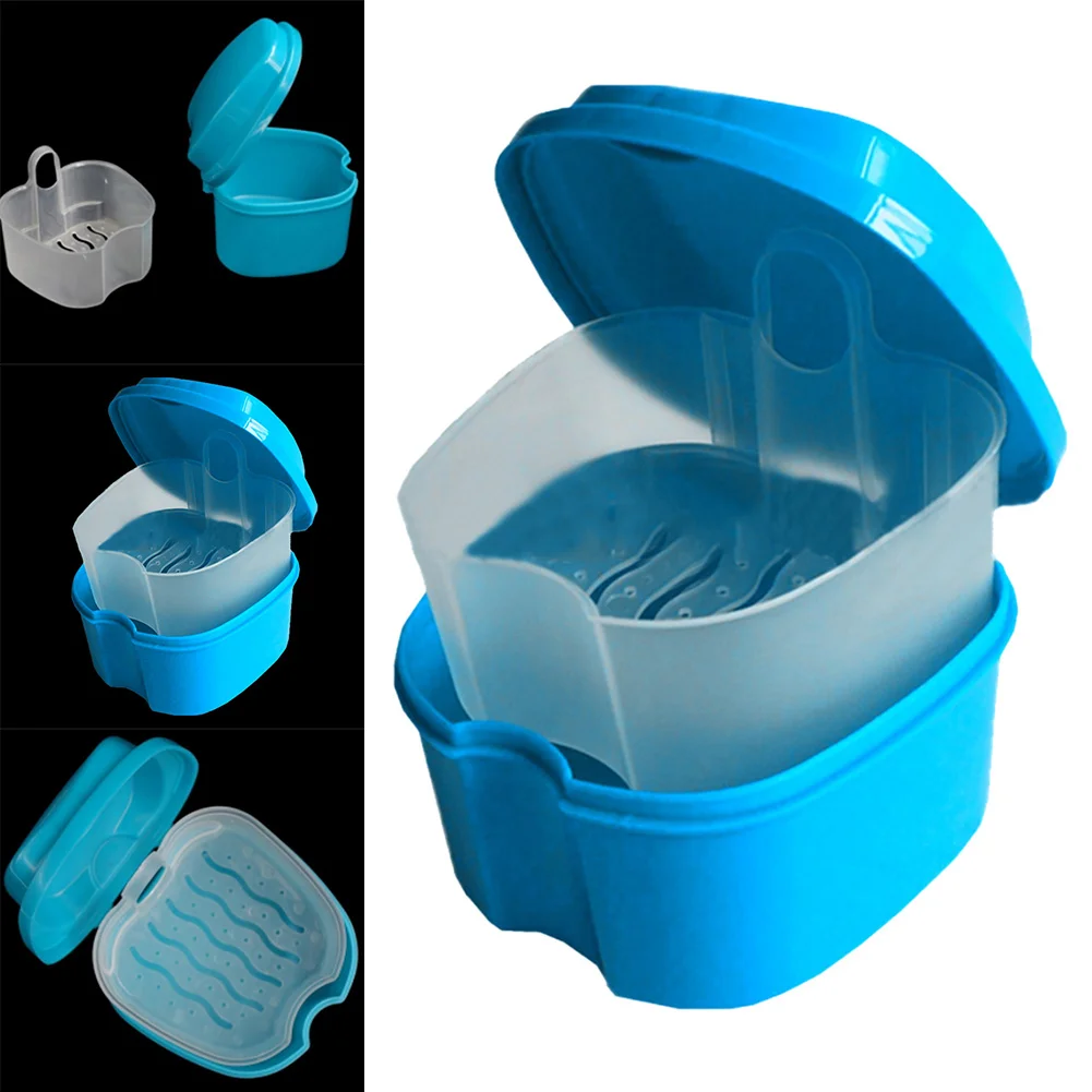 1Pcs Denture Bath Box Case Dental False Teeth Storage Box With Hanging Net Container From Mosunx