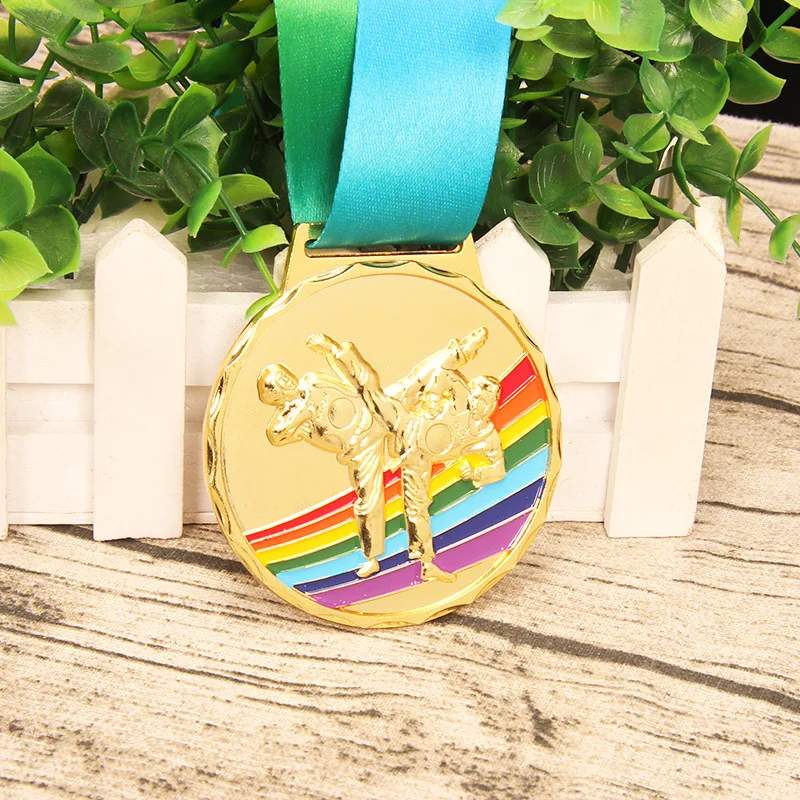 

zinc alloy Taekwondo medal sports competitions school sports medal sports gold silver bronze medal free print