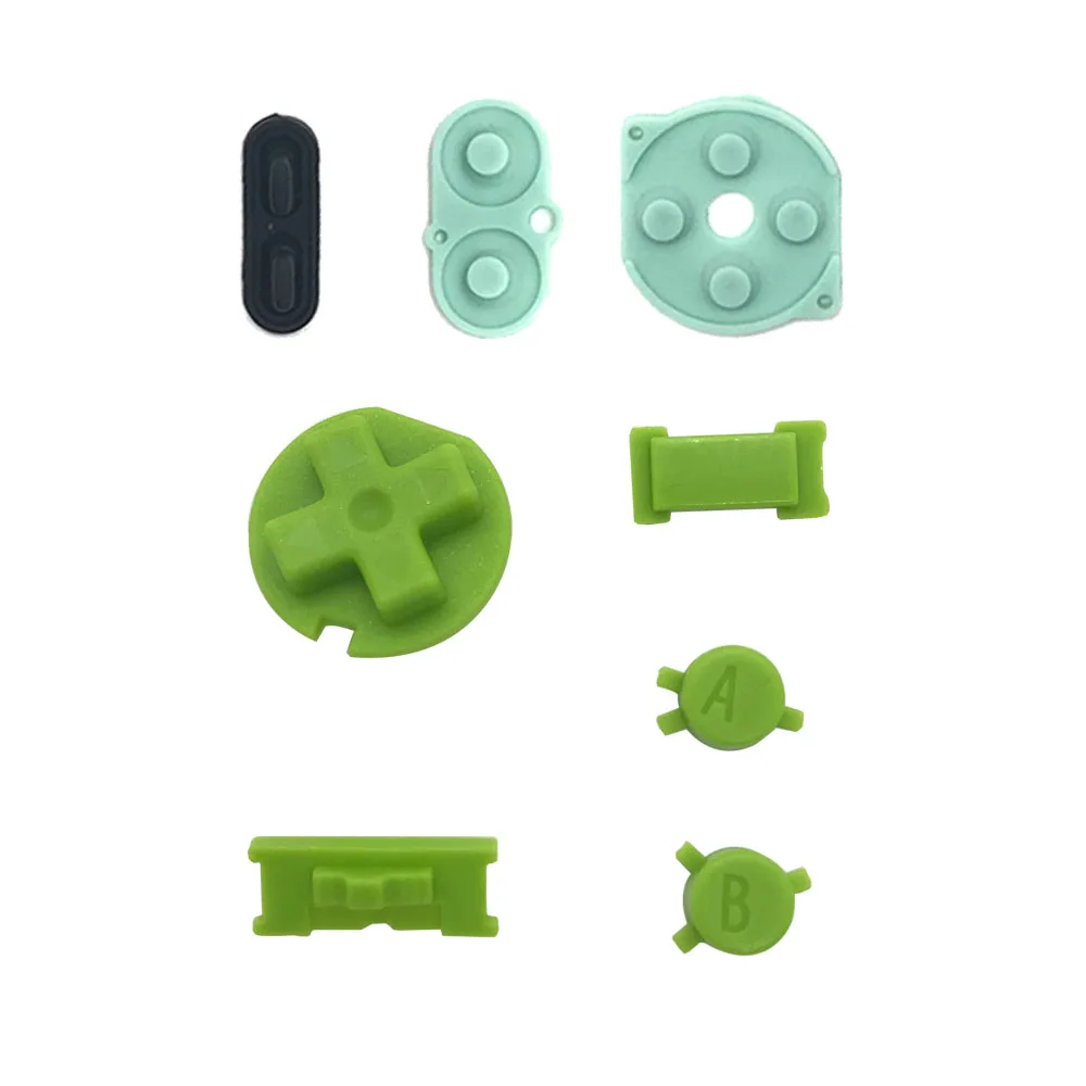 16 Colors Buttons with Silicone Rubber Pad for GBC A B D-Pad Buttons with Power ON/OFF Button Keypads with pad For Gameboy Color