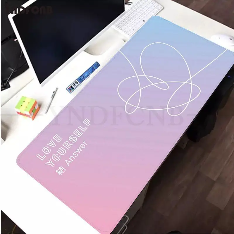 YNDFCNB Love yourself Flower kpop Cool tamaños grandes DIY alfombrilla de ratón personalizada tamaño para Cs Go LOL Game Player PC ordenador portátil