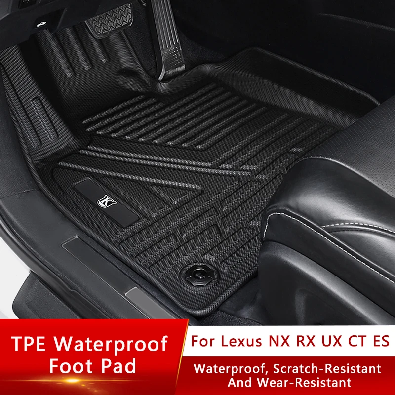 QHCP Floor Mat Foot Carpet Pads Rug TPE Rubber Waterproof For Lexus NX 2015-2020 RX 2016-2020 UX 2019-2020 ES 2018-2020 CT 16-18