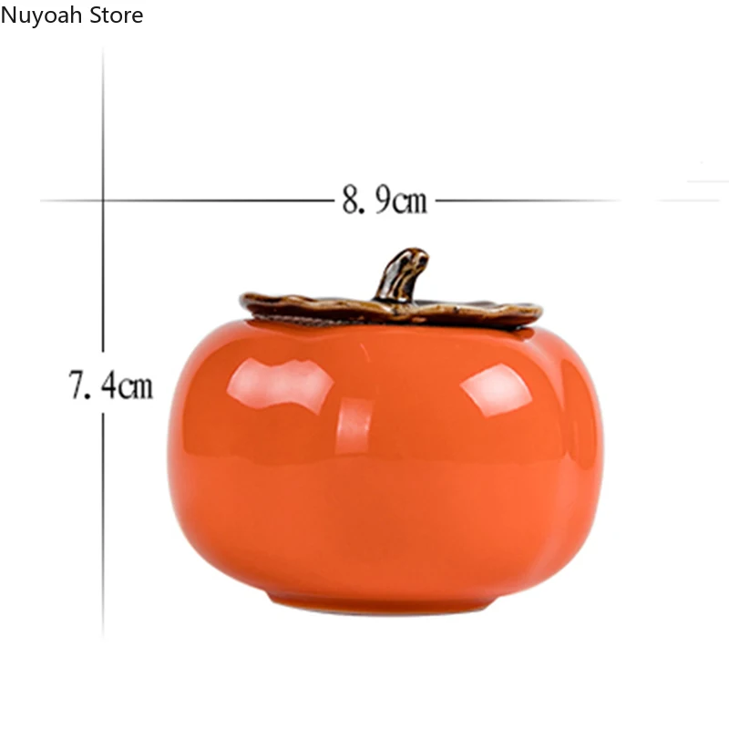 Persimmon Ashtray Ceramic Creative Anti-fly Ash Storage Box Large Bedroom Living Room Decoration with Cover Home Decoration