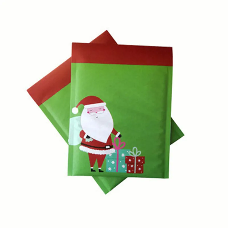 20pcs Christmas Series Pack Bags Self Seal Mailing Paper Envelope Poly Bubble Mailer Padded Bubble Christmas Gift Protection Bag