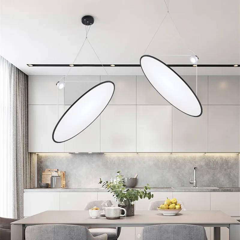 Italy Designer Pendant Lighting Modern black white pendant light  minimalist Suspension Villa Hall Hanging Light