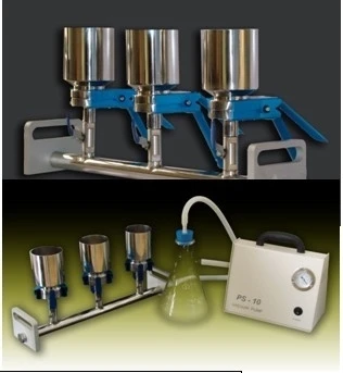 All stainless steel membrane filter triple with pump sterility test membrane filter laboratory filter