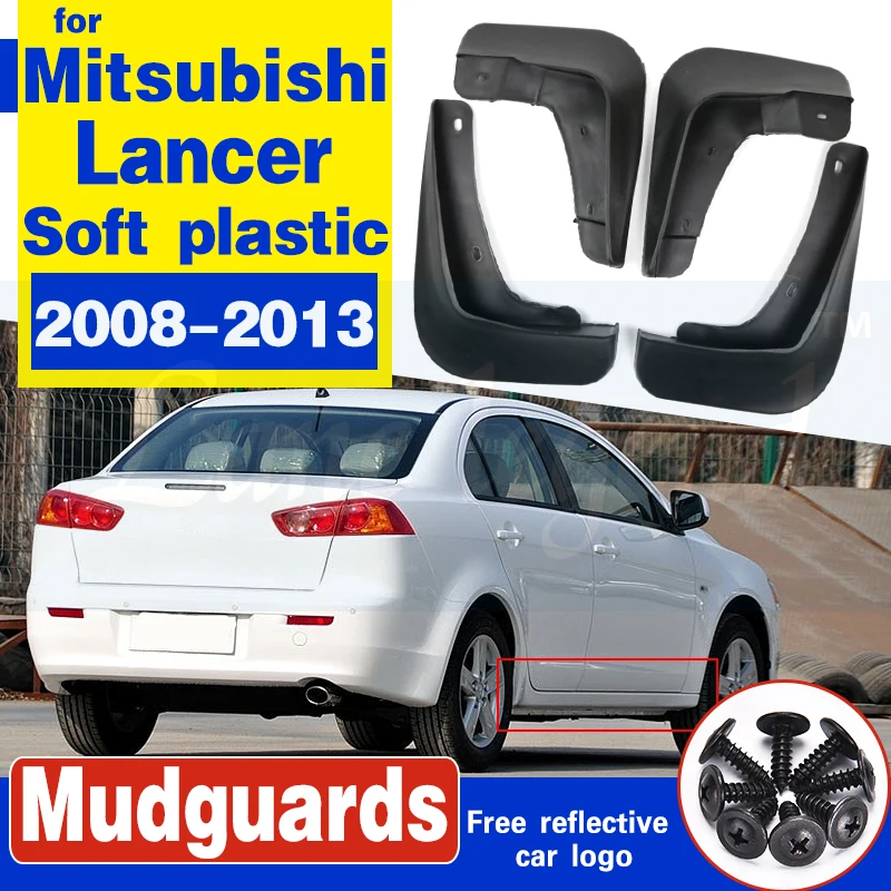 Front Rear Car Mud Flaps For Mitsubishi Lancer 2008-2013 2009 2010 2011 2012 Sedan DS ES Mudflaps Splash Guards Mudguards Fender