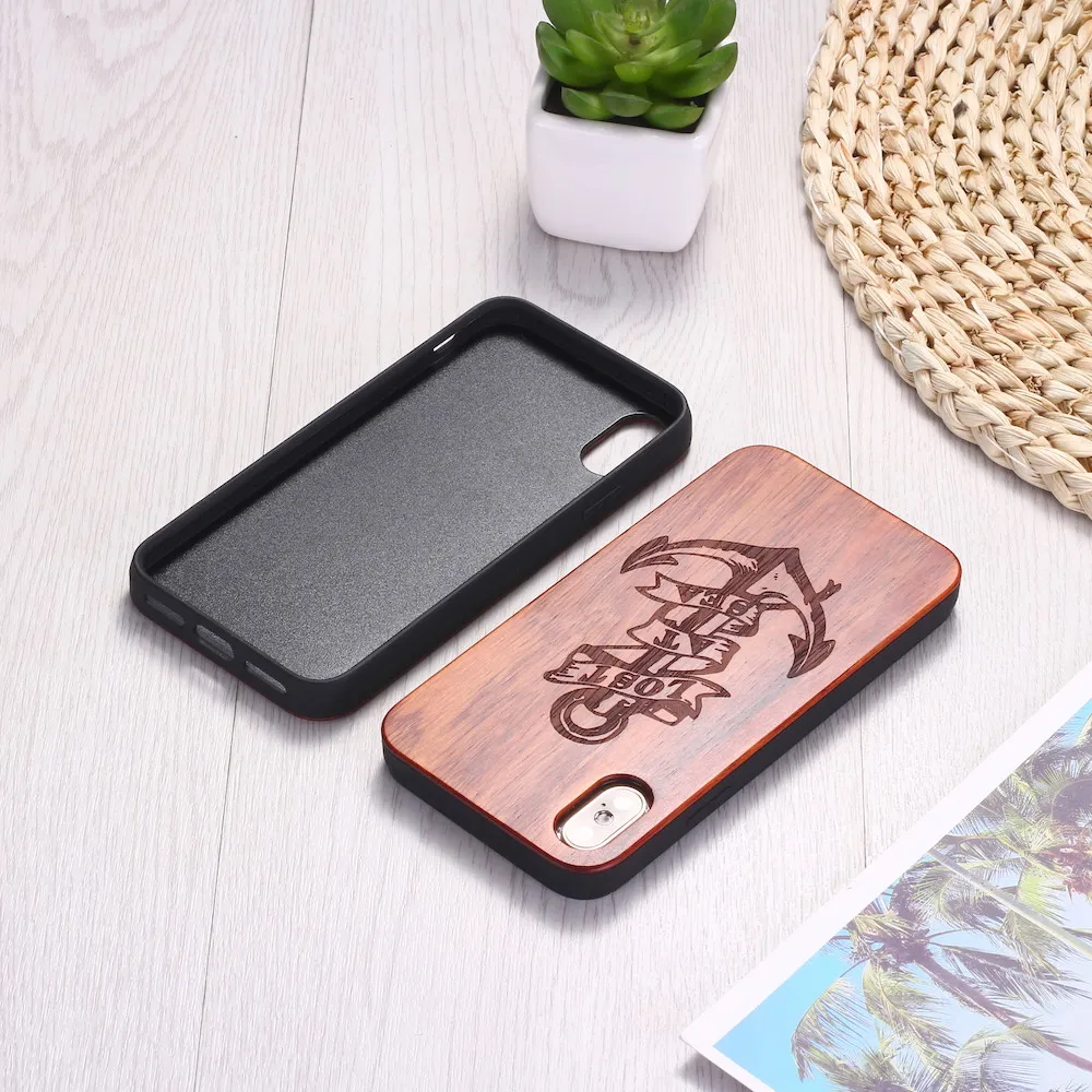 Anchor Sea Sailor maritime Lover Engraved Wood Phone Case Funda For iPhone 14 14ProMax 14Plus 13Promax 13 12 11