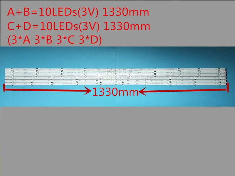Imagem -02 - Led Faixa de Luz de Fundo 12 Segundos para lg 65uj6300 65uj630v Innotek 17y 65inst_a b b c d Eav63673007 Novo