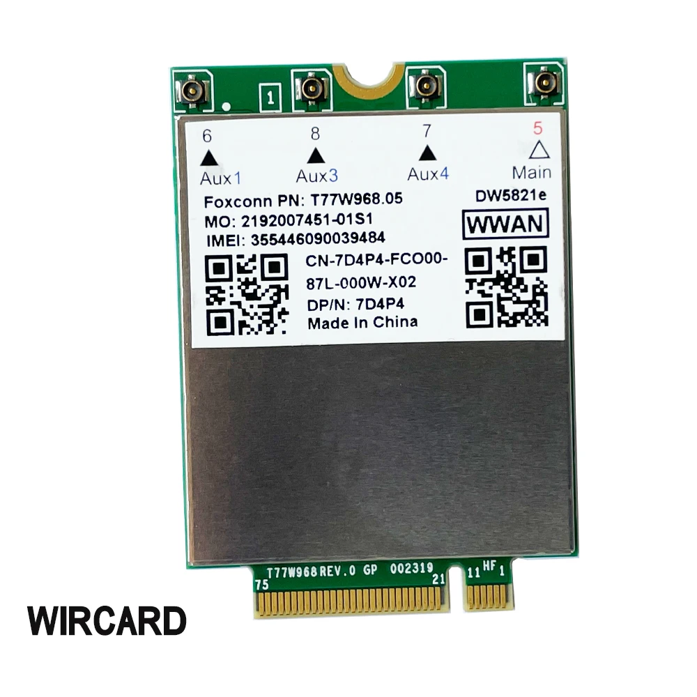 T77W968 DW5821e  X20 LTE Cat16 1Gbps FDD-LTE TDD-LTE 4G module For Dell  5420 5424 7424 7400 Laptop