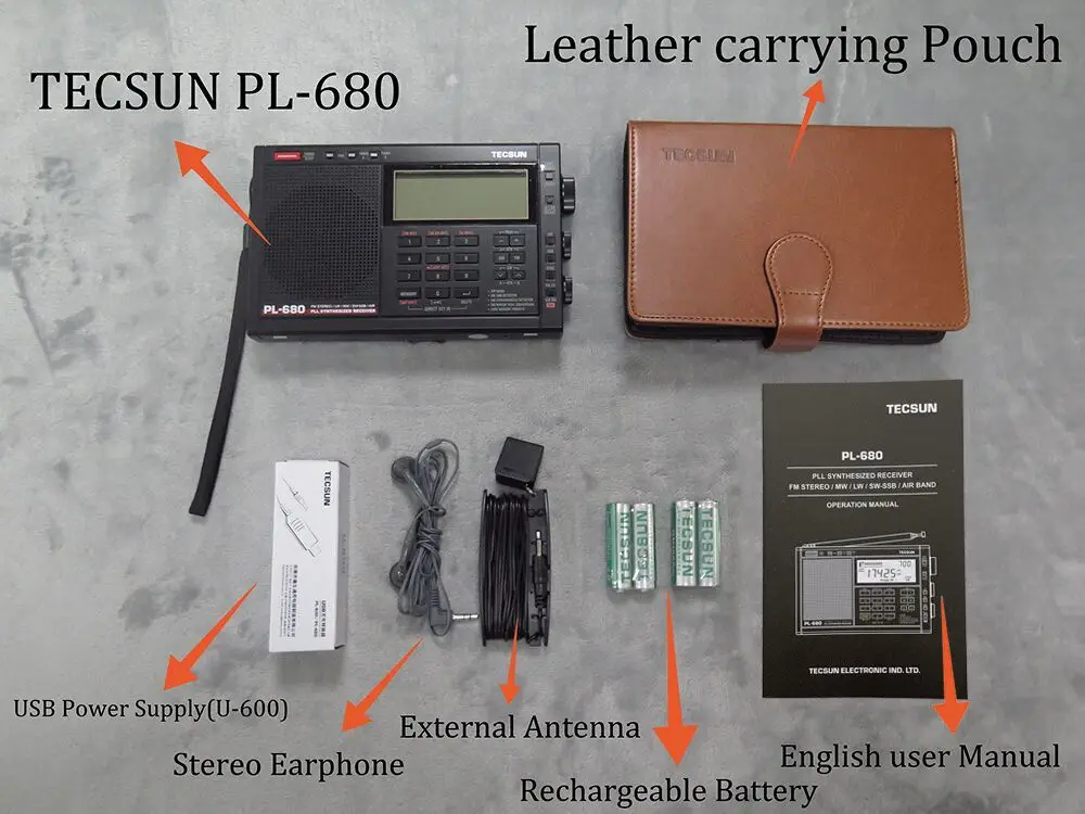 Tecsun PL-680 Radio FM Digital Tuning Full-Band FM/MW/SBB/PLL SYNTHESIZED Stereo Radio Receiver Portable Speaker Auto sleep