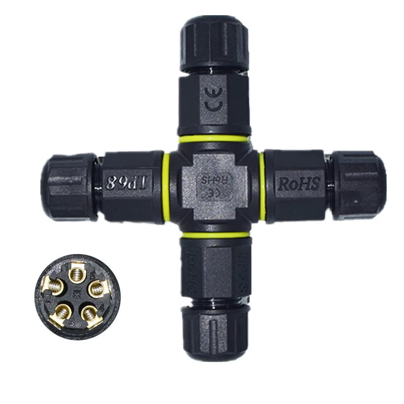 

YXY Waterproof Connector IP68 wire connector 4 x 5 Pin Automotive electrical connectors for Garden outdoor billboard