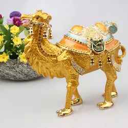 Ring Jewelry Box Camel Art Crafts Decoration Metal Ornaments Enamel Storage Box Container Creative Gifts Room Modern