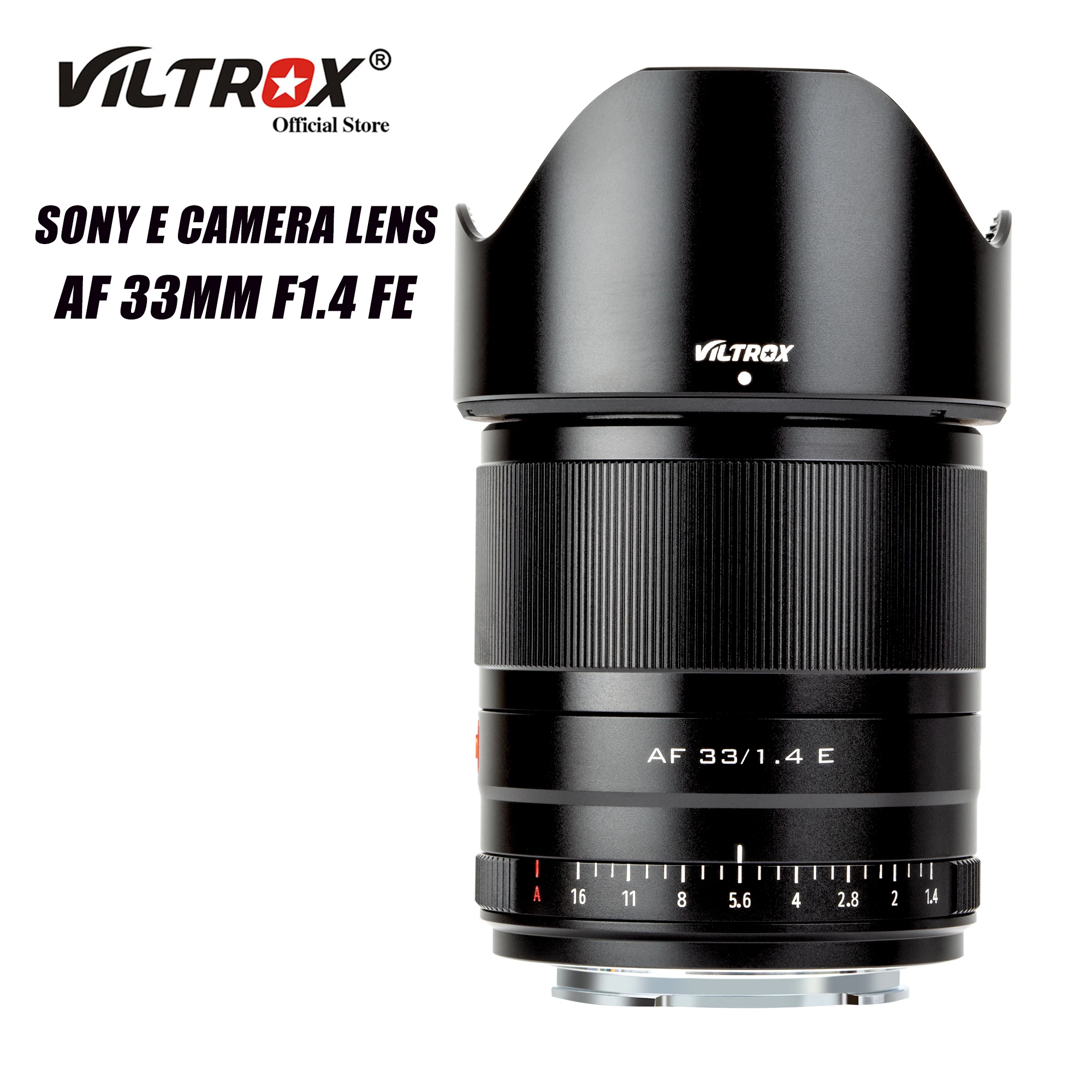 

Viltrox 33mm F1.4 Auto Focus Lens Portrait Large Aperture Lens APS-C for Sony E mount Camera Lens A9 A7RIV A7II A7S A6600 A6500