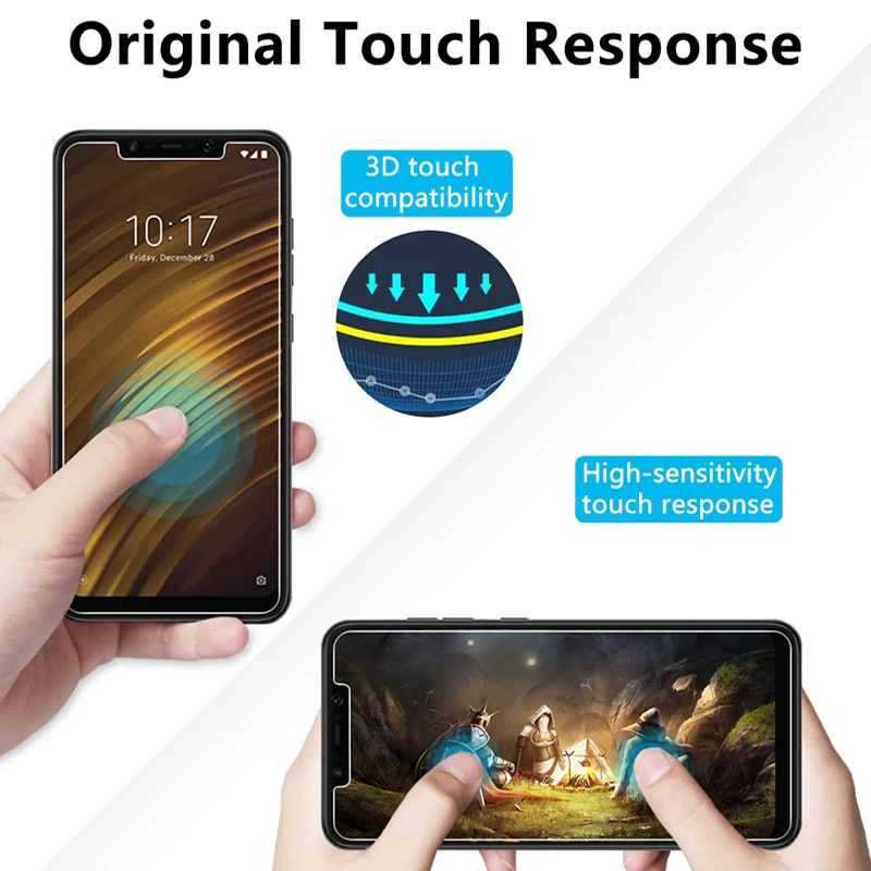 9H Tempered Glass for Pocophone F1 Screen Hard Glass for Xiaomi Mi A2 Lite Mi A1 A2 Glass on Mi4 Mi5s Plus Mi6 Mi Note 3 Mix 2S