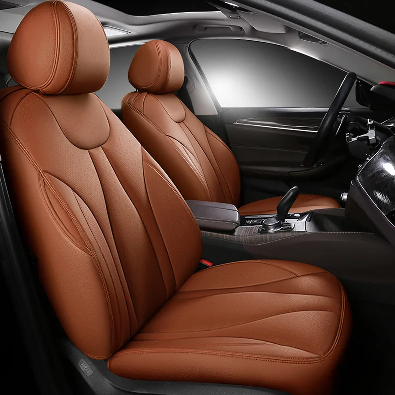 custom cowhide Leather car seat cover 7 seats for auto Nissan Patrol y62 y60 y61 Quest All 3 Row 7 Seats Car Seat Cover Cushion