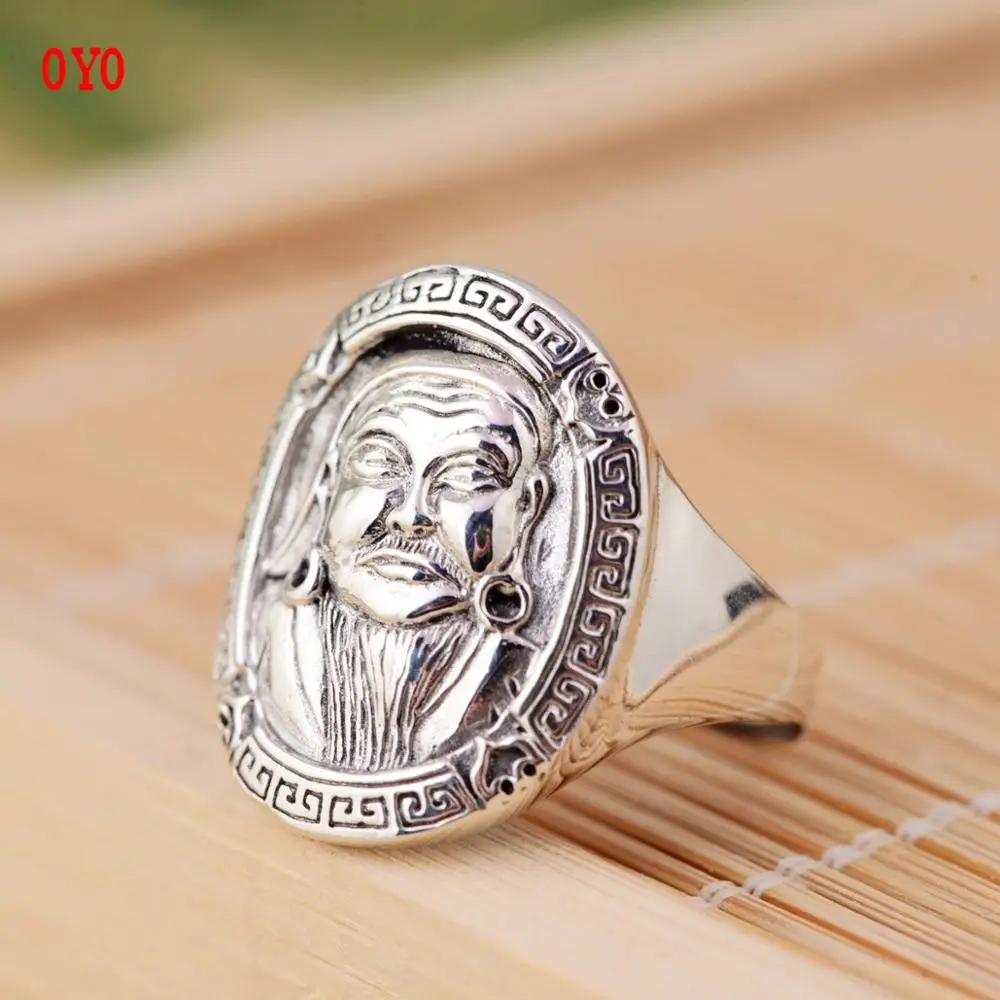 

S925 pure silver ring Antique style lovers of Kublai Khan new products