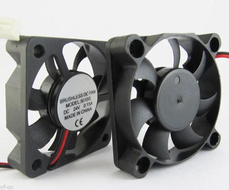 1pc Brushless DC Cooling Fan 50x50x10mm 5010 7 blades 24V 2pin 2.54 Connector