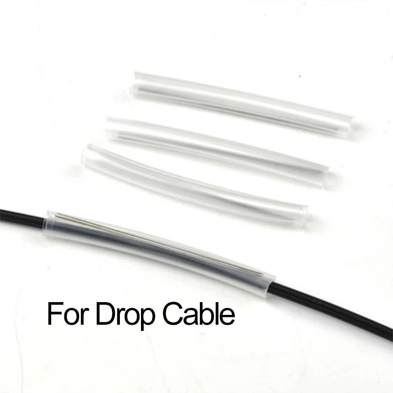 Practical 1000Pcs/Lot Fiber optic tube 6.0*5.5mm Fiber Cable Protection Sleeves FTTH heat shrink splice protector for Drop Cable