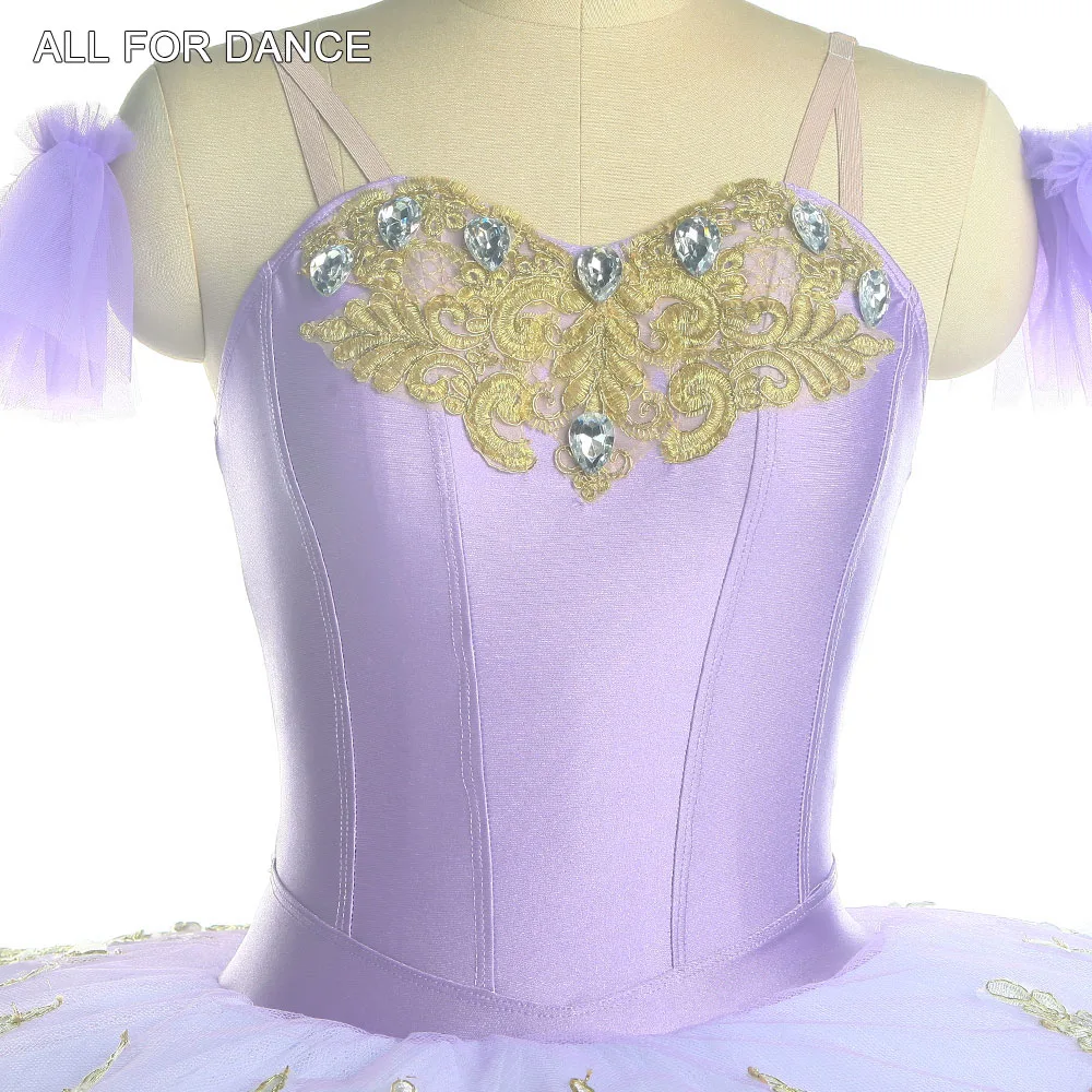Bll405 luz roxo pré-profissional ballet dança tutu para meninas e mulheres vestido de bailarina lilás clássico panqueca tutus solo vestido