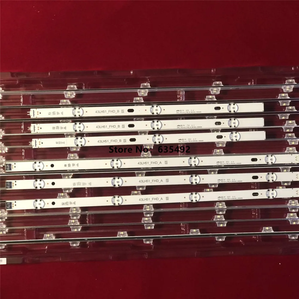 5 комплектов светодиодной ленты подсветки для 43LH510V 43LH513V 43LH520V 43LH570V 43LH590V 43LH5100 43LH51_FHD_B A LF51_FHD_A WICOP_FHD 43INCH