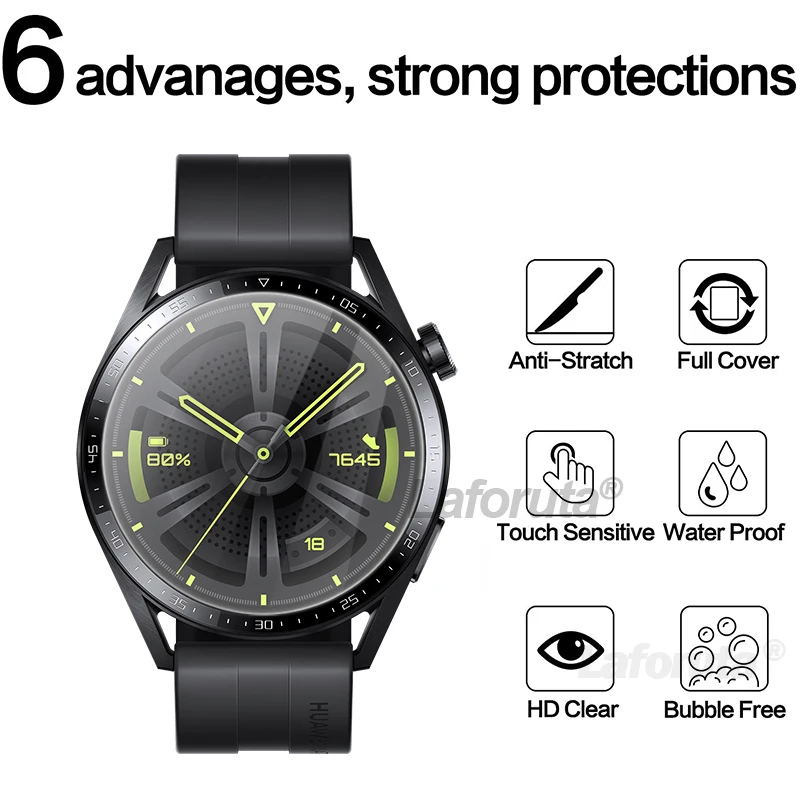 Tempered Glass Protective Film For Huawei Watch GT 3  GT2 46mm GT Runner Watch 3 Pro Screen Protector for Honor Watch GS Pro