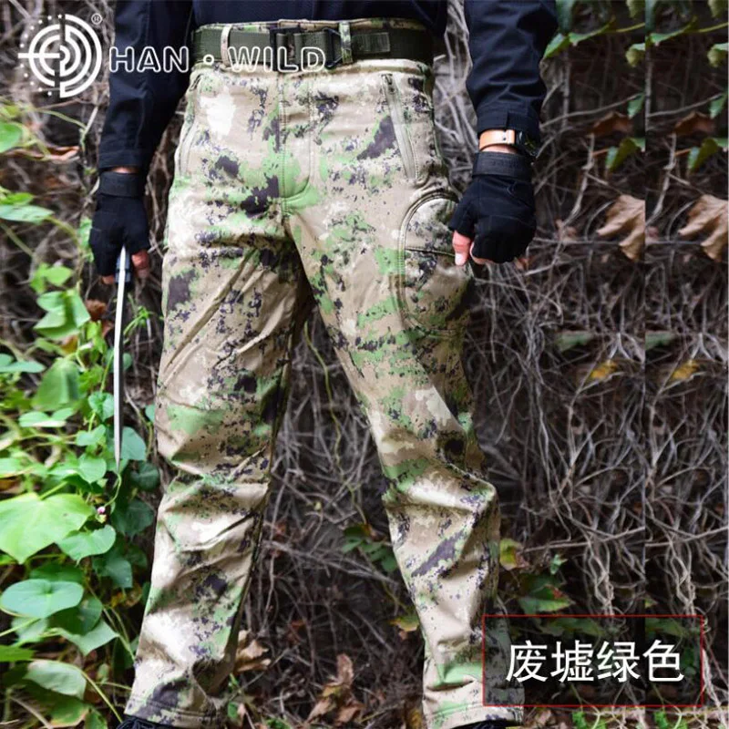 Outdoor Hiking Pants Men Waterproof Mountain Camping Trekking Hunting Sharkskin Softshell Pants Tactical Sport Trousers