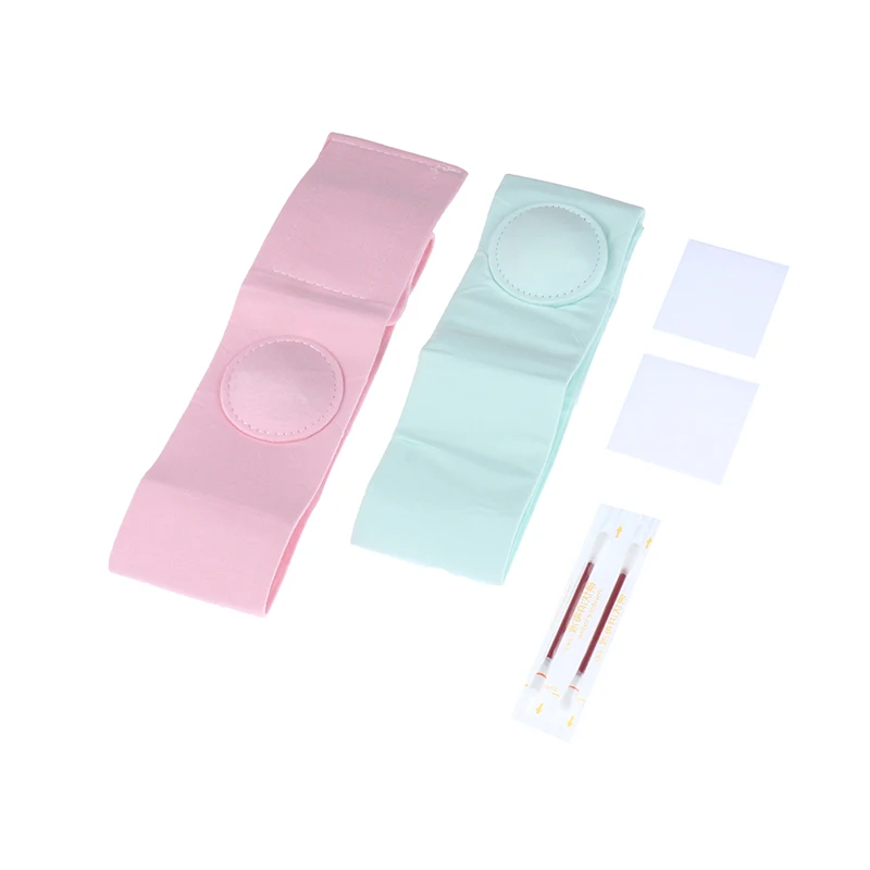 For 0-1 Years Old Baby Children Infant Kids Umbilical Hernia Therapy Treatment Belt Breathable Bag 2pcs Elastic Cotton Strap